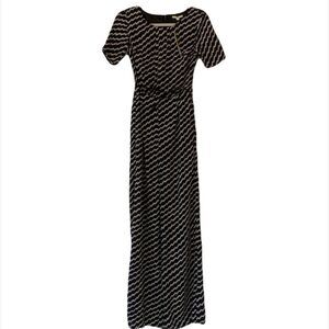 Gianni Bini Harper Jumpsuit NEW Size XS Black Stripe Wide Leg Empire Waist Belt